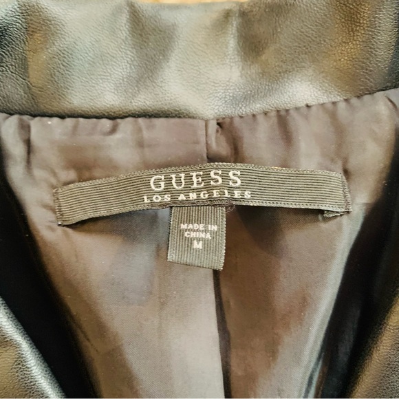 Guess Marvi Embroidered Motorcycle Jacket Size Medium - Picture 9 of 10